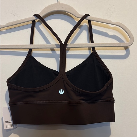 lululemon Flow Y Bra Nulu Light Support, A–C Cups espresso Size 6 - Picture 2 of 3
